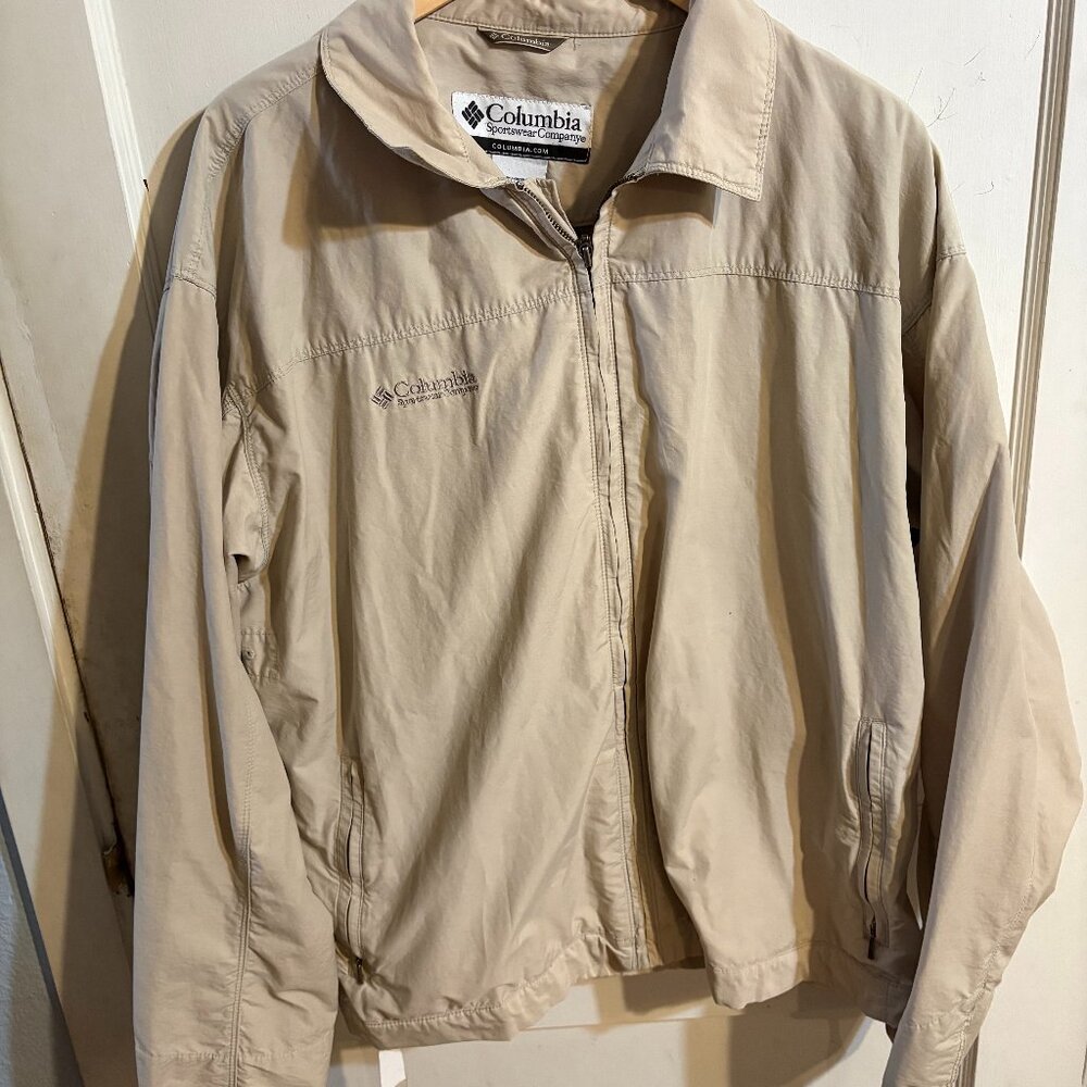 Men's Columbia Khaki/Tan Jacket Size XL Sportswear Utility Full Zip